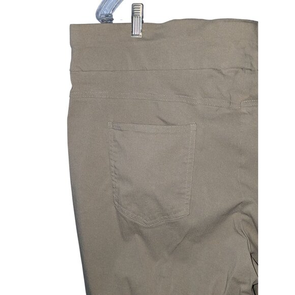 Ruby Rd. Womens Plus Size 24W Khaki Pants With Elastic Waist & Pockets - Picture 3 of 7